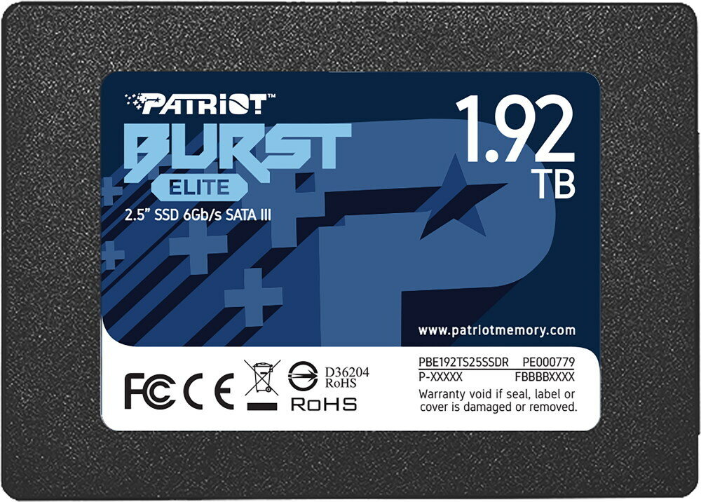 SSD накопитель PATRIOT Burst Elite 1.92 TB PBE192TS25SSDR