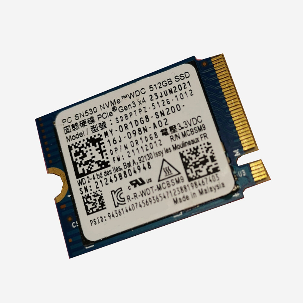SSD 2230 Sn530 512 ГБ NVMe PCIe для Microsoft Surface Pro X
