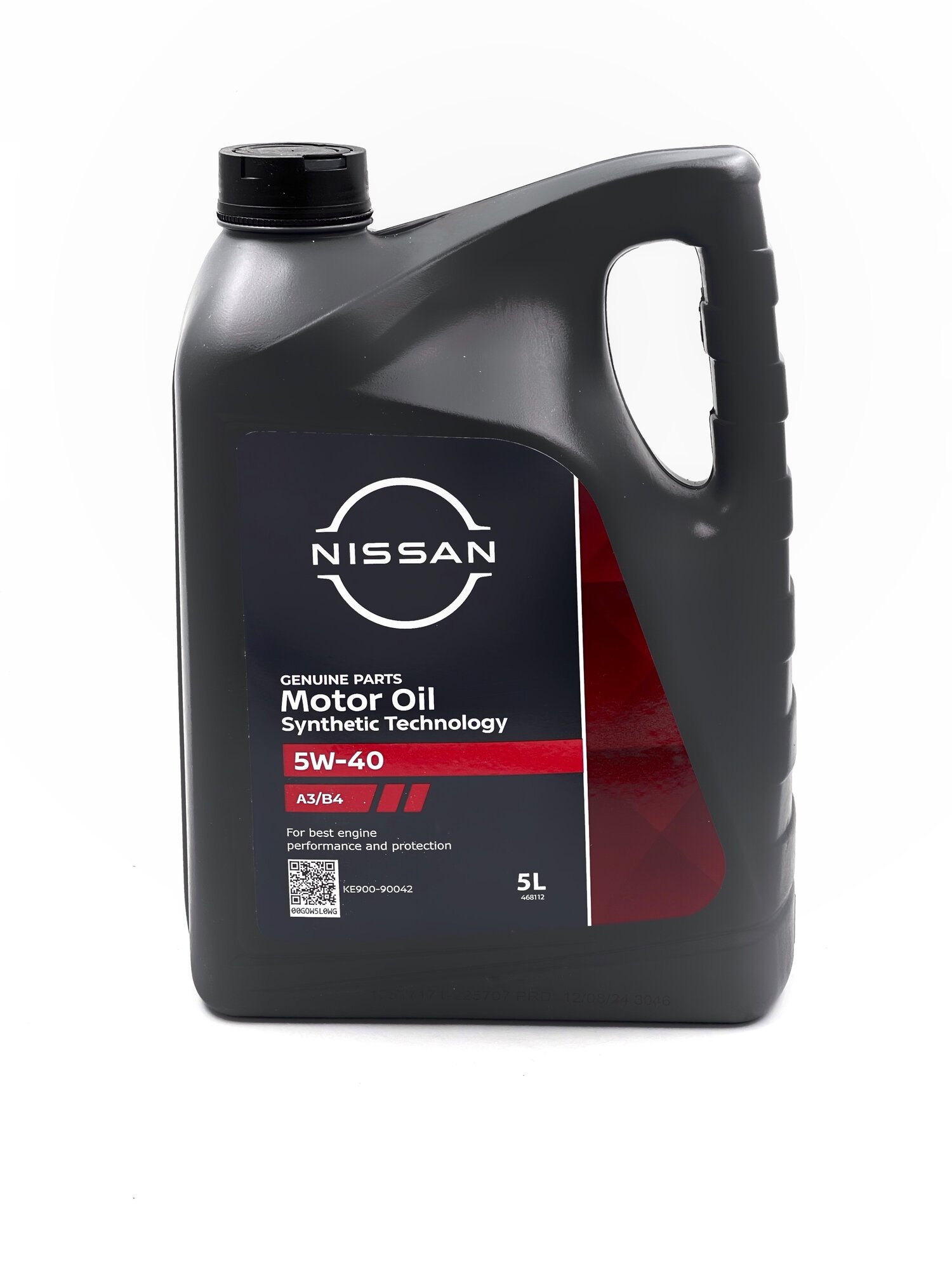 Моторное масло Nissan 5W-40, 5 литров, синтетическое, пластик