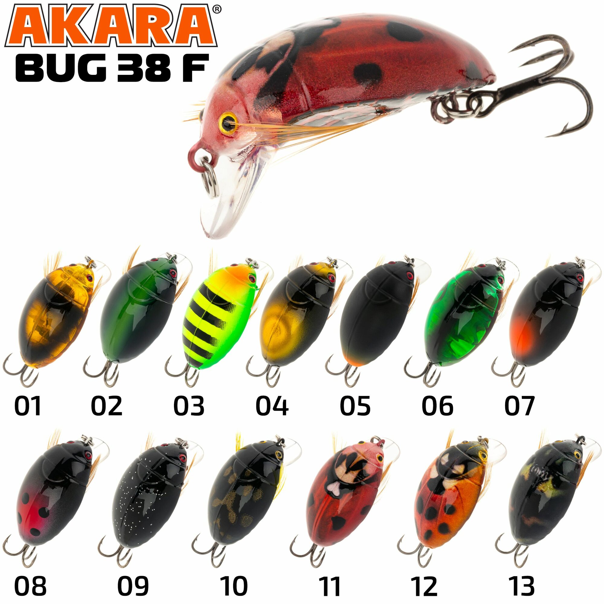 Воблер Akara Bug 38F 4 гр. 04 — фото 1