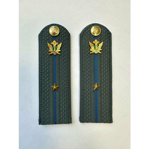 Погоны Фссп с фурнитурой серые звание Младший Лейтенант картон 14х4,5см