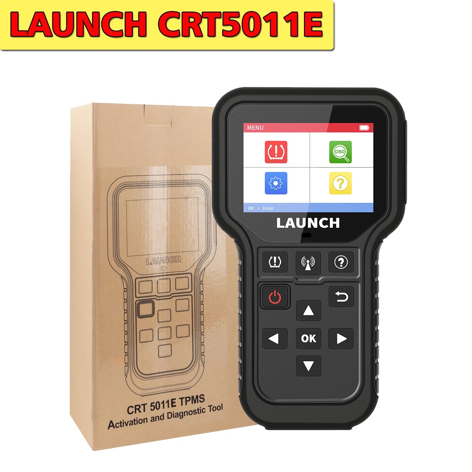 LAUNCH X431 CRT5011E TPMS Диажетический инструмент давления в шинах 315 МГц 433 МГц Программация датчика Обучение Чтение Сканер OBD2, CRT5011E