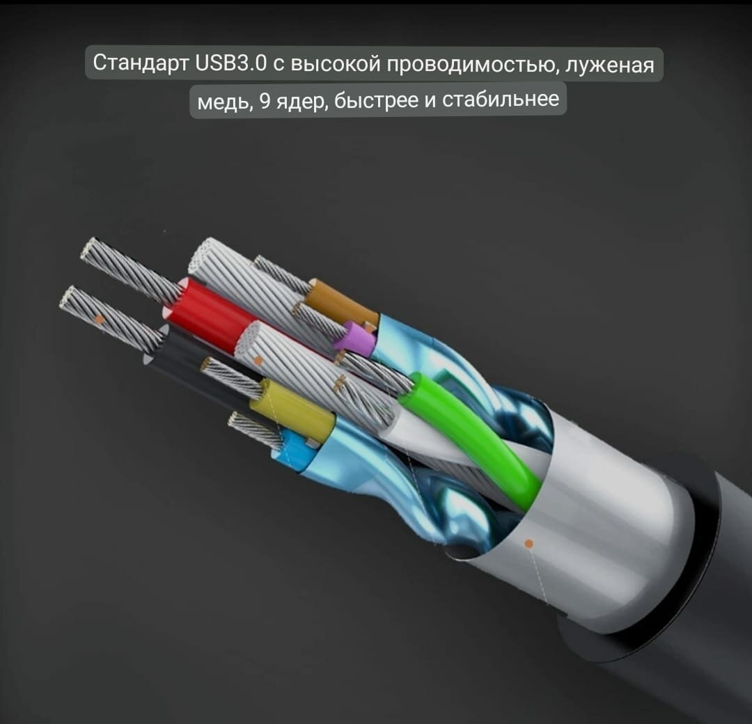 Адаптер-переходник 8 в 1 USB-концентратор Type-C - HDMI, Ethernet, USB-C, USB, SD, TF для Macbook — фото 1