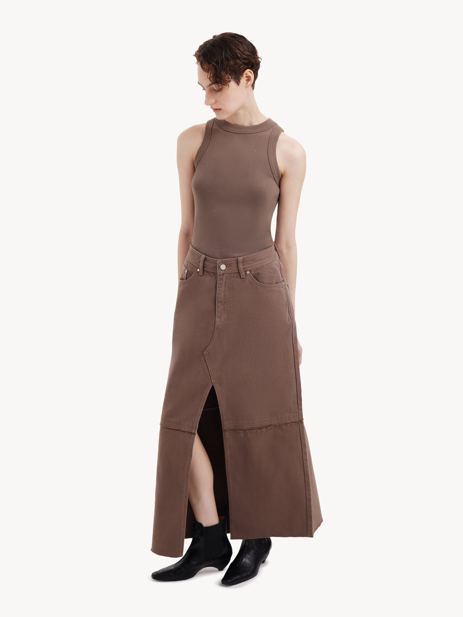 Юбка MUTED MAXI, размер S, Шоколадный — фото 1