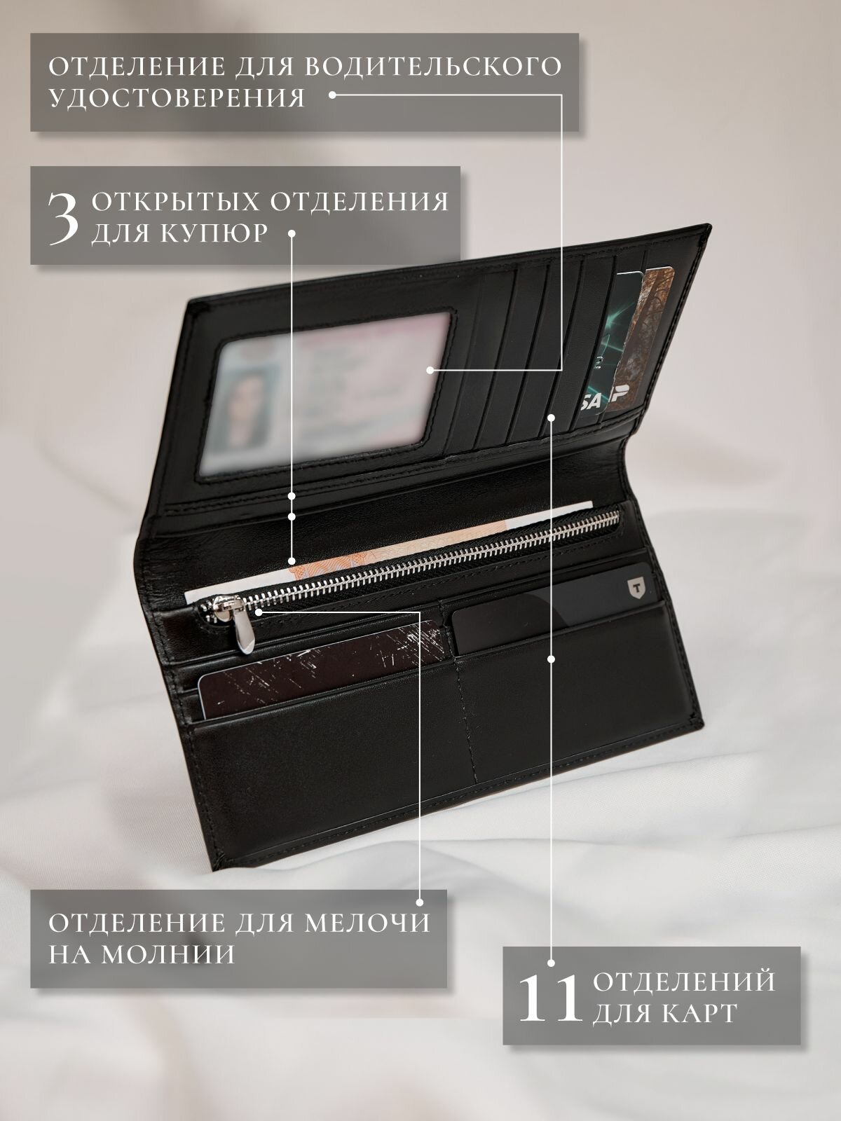 Кошелек , черный — фото 1