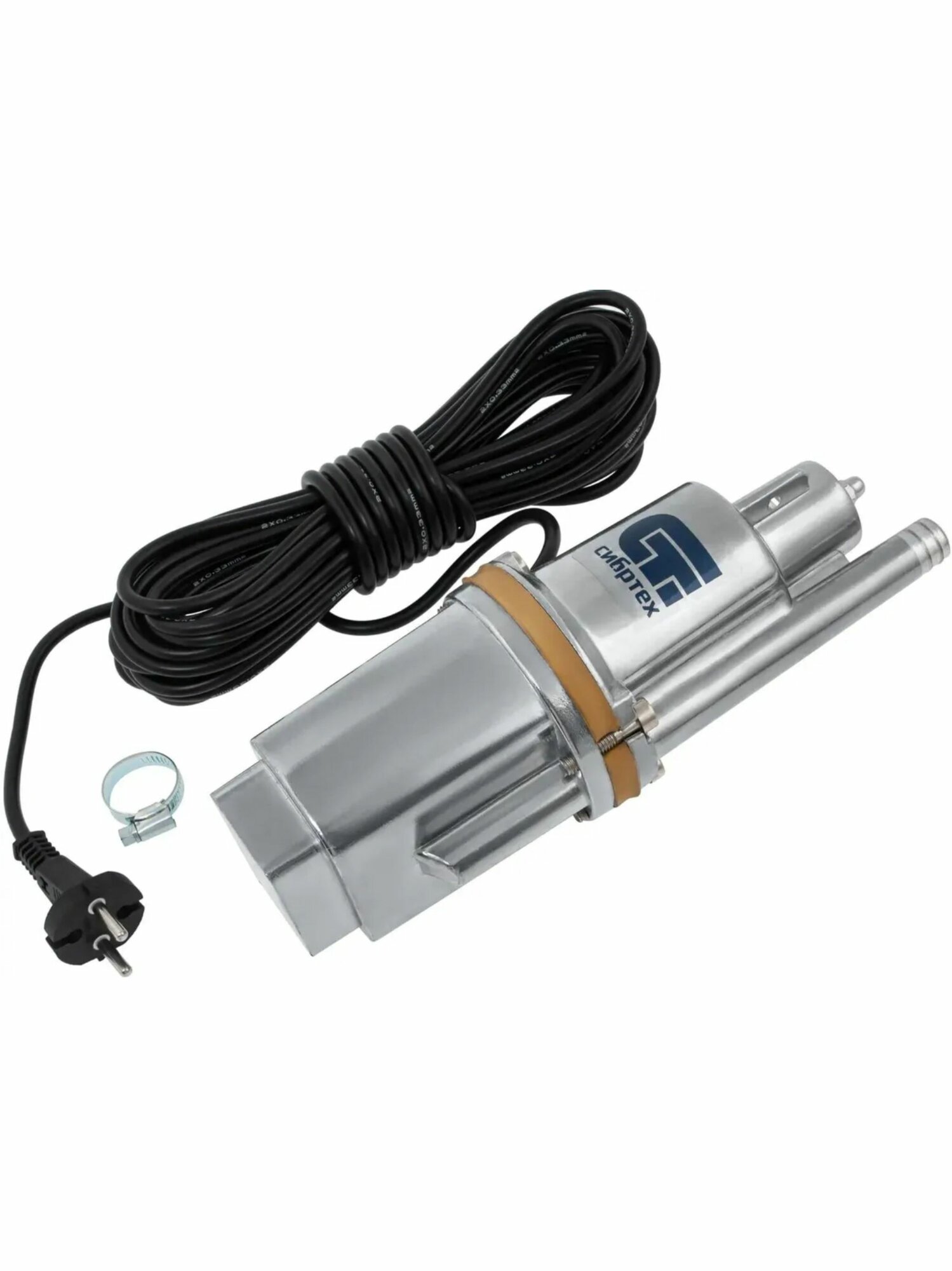 Вибрационный насос Сибртех СВН300-10 верхний забор 300 Вт напор 75 м 1200 л/ч кабель 10 м