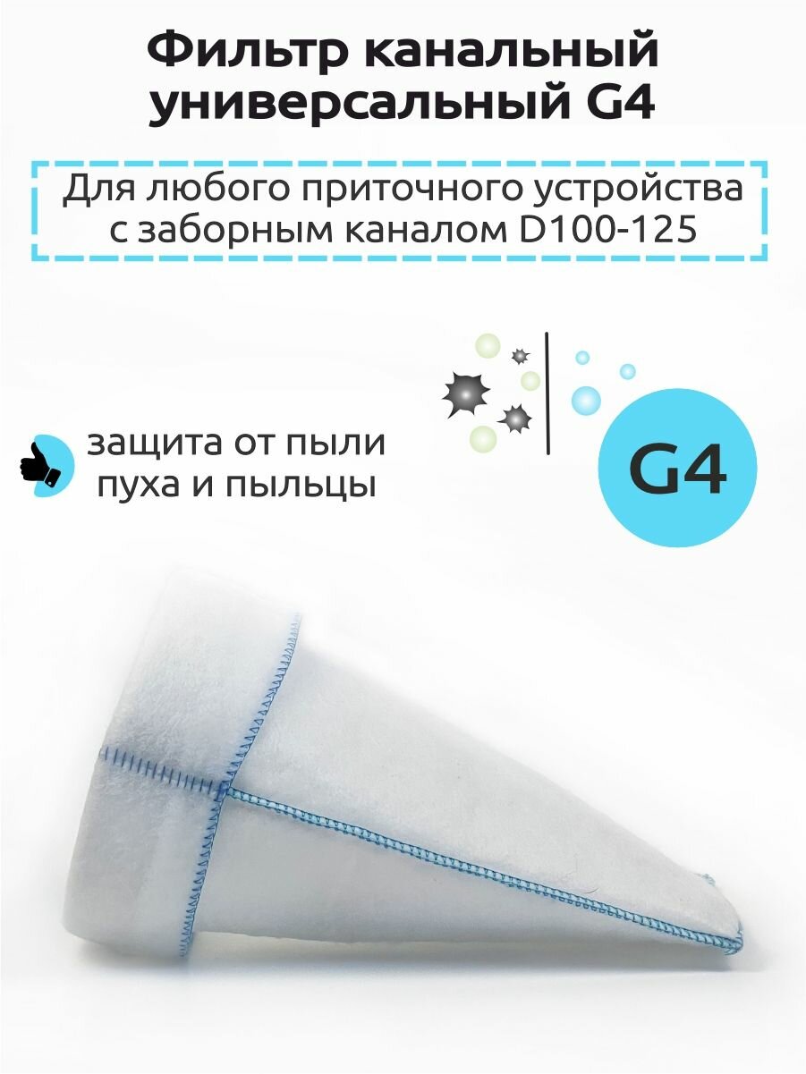 Фильтр универсальный канальный G4 для приточных устройств