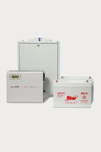 Изображение товара Комплект ИБП Штиль SW500L (500 ВА/400 Вт) c АБ до 5 часов автономной работы, батарейный стеллаж