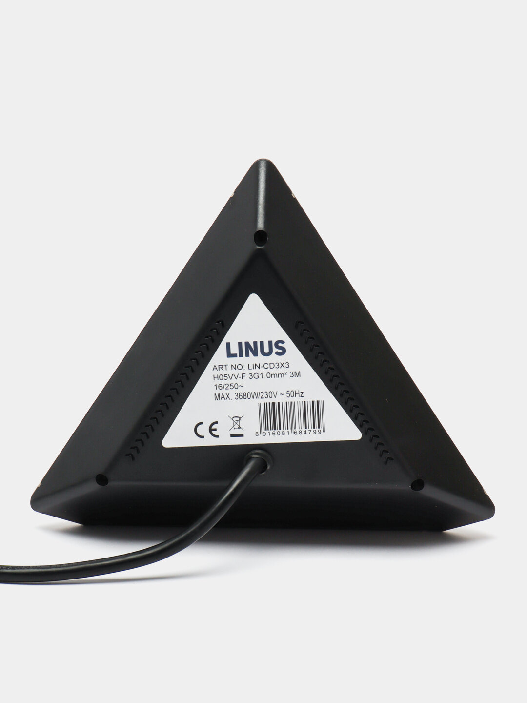 Удлинитель LINUS "LIN-CD3X3", с декоративным заземлением, IP54, 3 розетки — фото 1