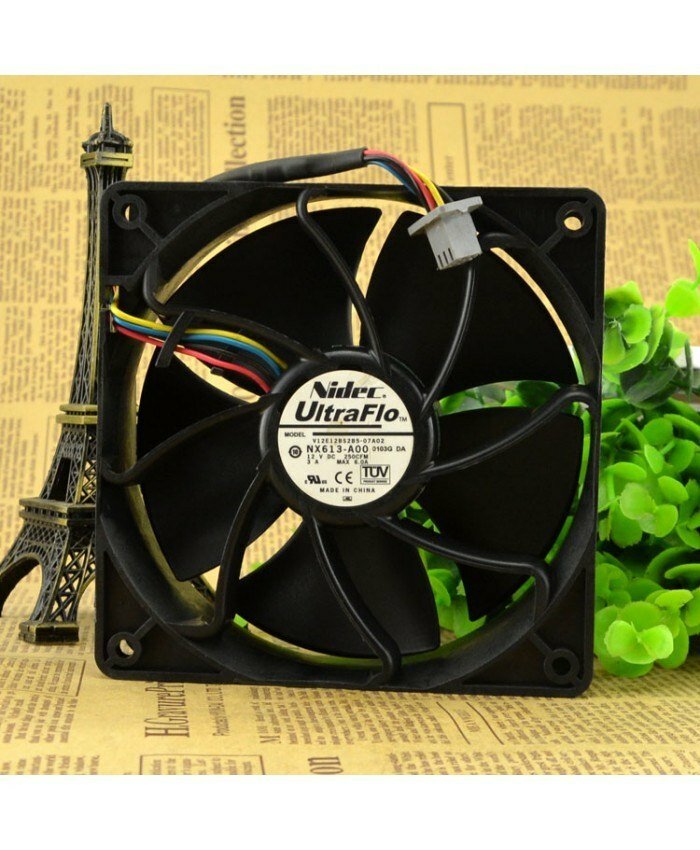 Оригинал Nidec V12E12BSB5-07A02 12CM 12038 12V 3A Вентилятор