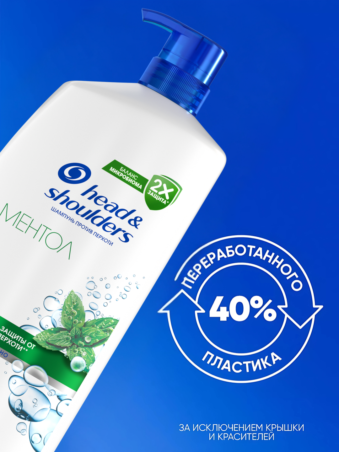 Шампунь Head & Shoulders против перхоти, ментоловый аромат, 1 л — фото 1