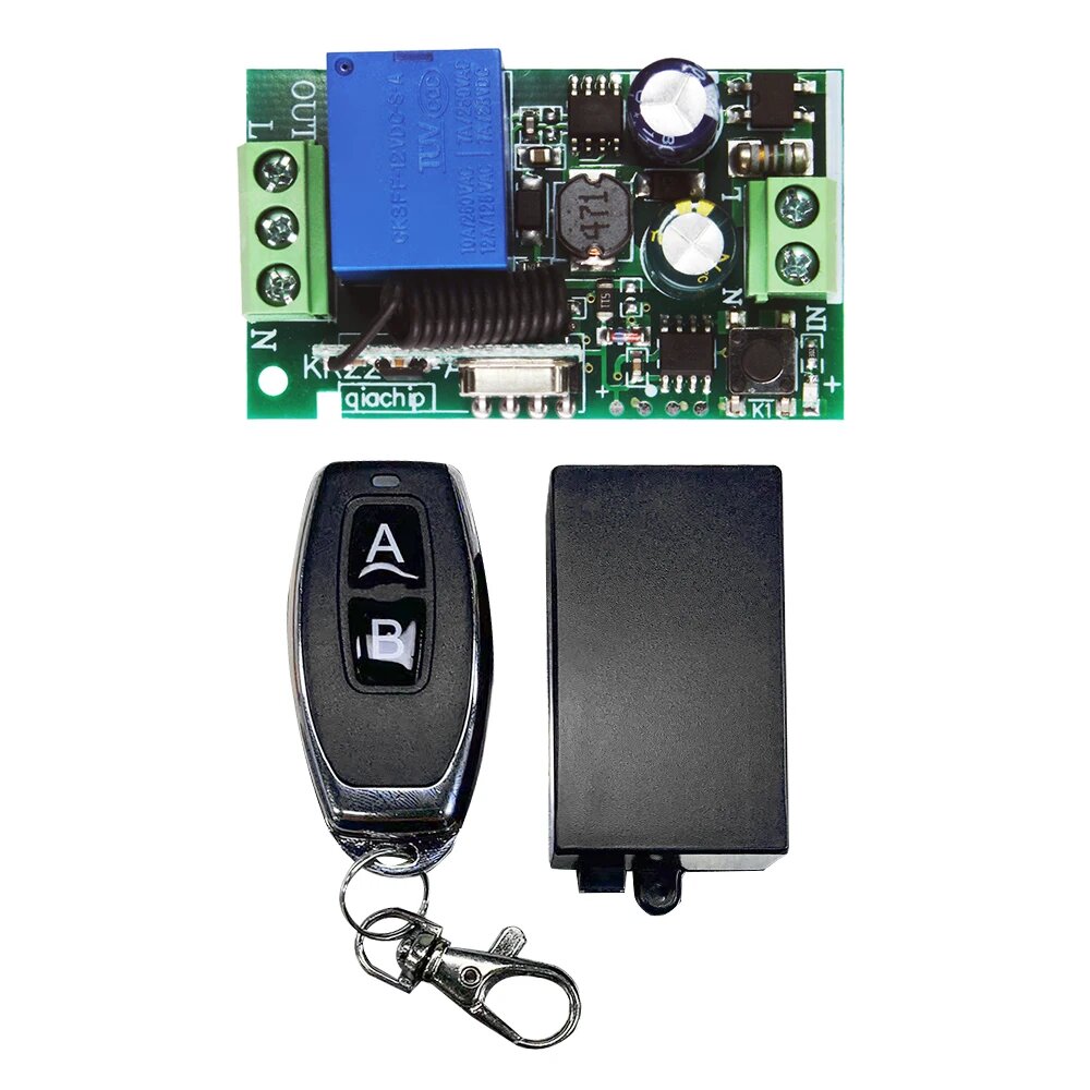 AC85-220V 433Mhz 1CH беспроводной RF пульт дистанционного управления приемник релейный переключатель модуль светодиодный контроллер лампы света для умного дома Крупнейших