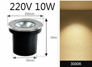 3000K 220V светодиодный подземный свет открытый наземный прожектор