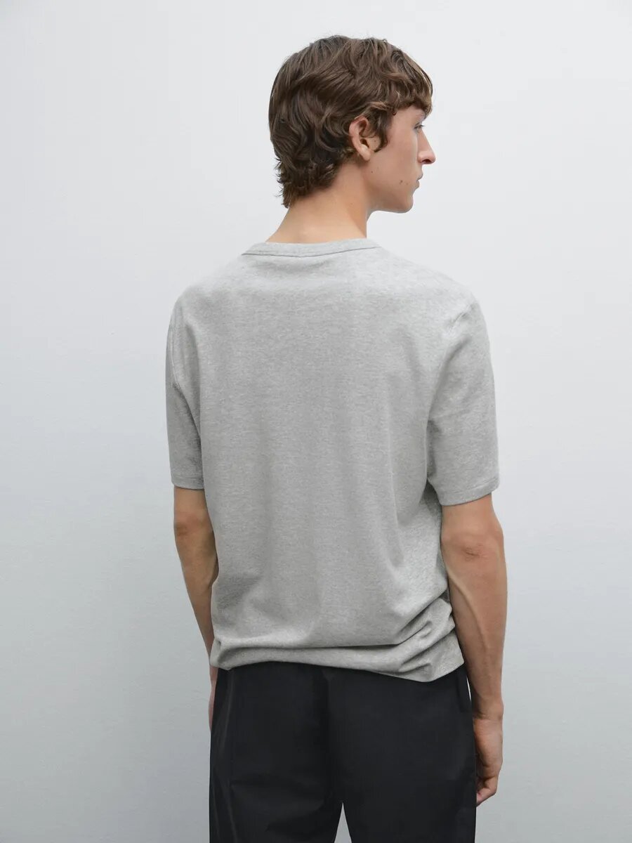 Футболка спортивная Massimo Dutti, размер M, серый — фото 1
