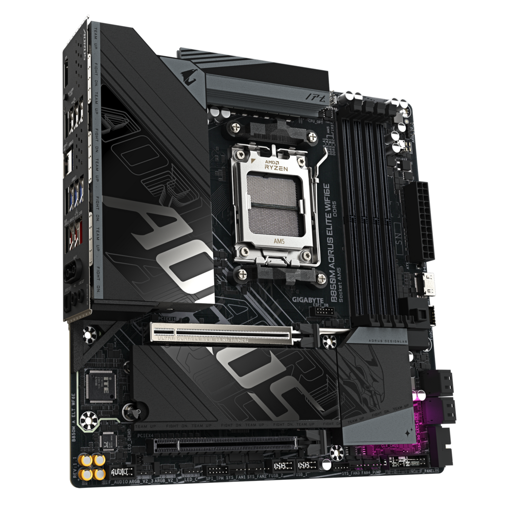 Материнская плата Gigabyte B850M AORUS ELITE WIFI6E, AM5, AMD B850, Micro-ATX, RTL (B850M AORUS ELITE WIFI6E) — фото 1