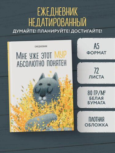 Изображение товара Лемешева К. Д. Мне уже этот МУР абсолютно понятен. Ежедневник недатированный (А5, 72 л.)