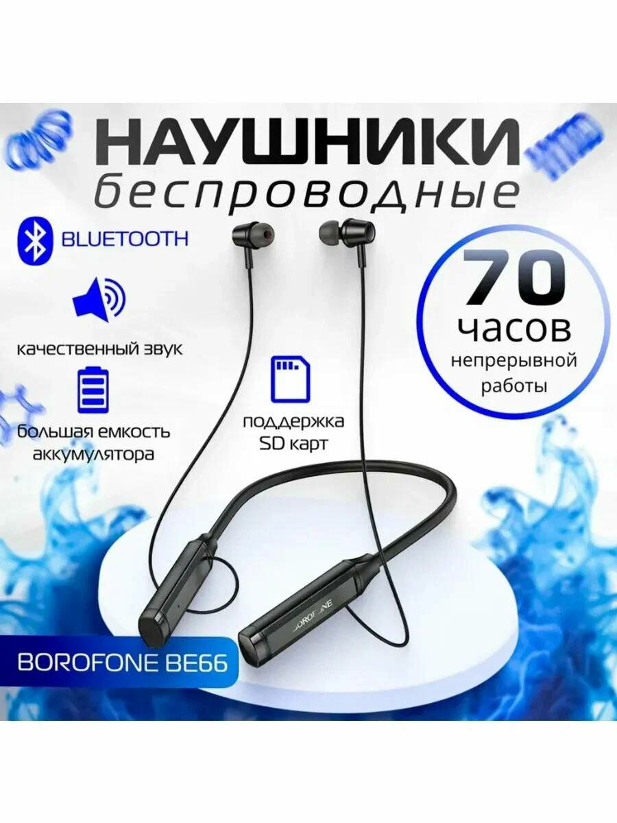 Borofone BE66 — Беспроводные наушники с Bluetooth 5.3 и временем работы до 70 часов
