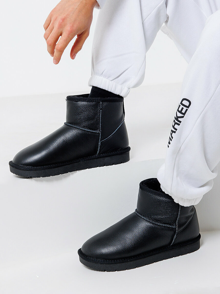 Угги мужские зимние натуральная кожа утепленные антискользящая подошва 2025-2026