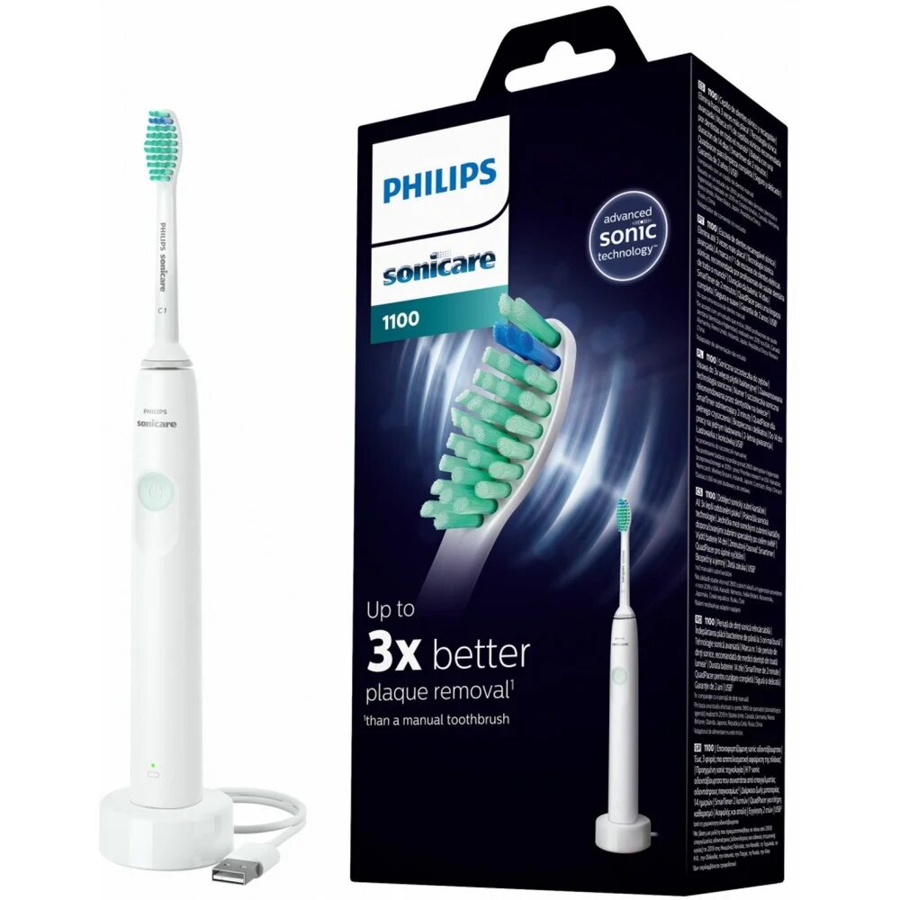 Электрическая зубная щётка Philips Sonicare HX3641, звуковая, белая, 2 режима, 56 минут работы