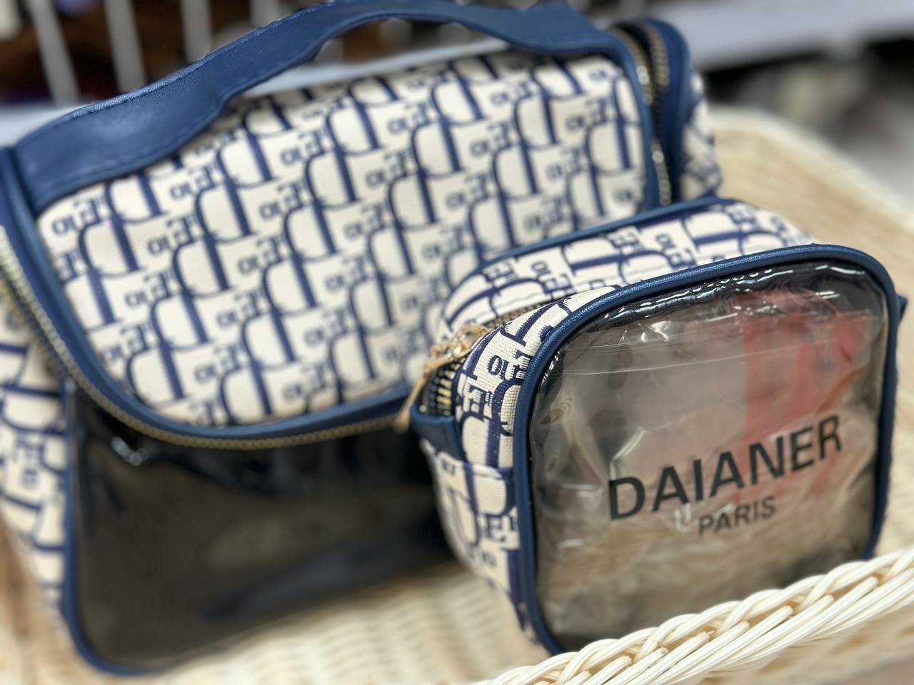 Комплект косметичек ширина: 9 см., высота: 15 см., длина: 18 см., , синий — фото 1