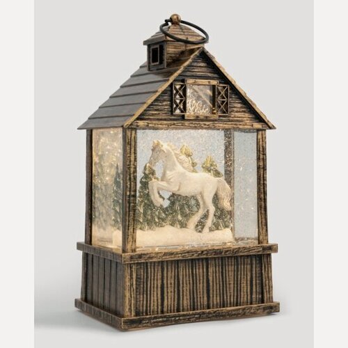 Изображение товара Снежный фонарь Anna Lafarg New year Елка в доме 17 см, с подсветкой, бронзовый (ANLAF-YJJS8920S)