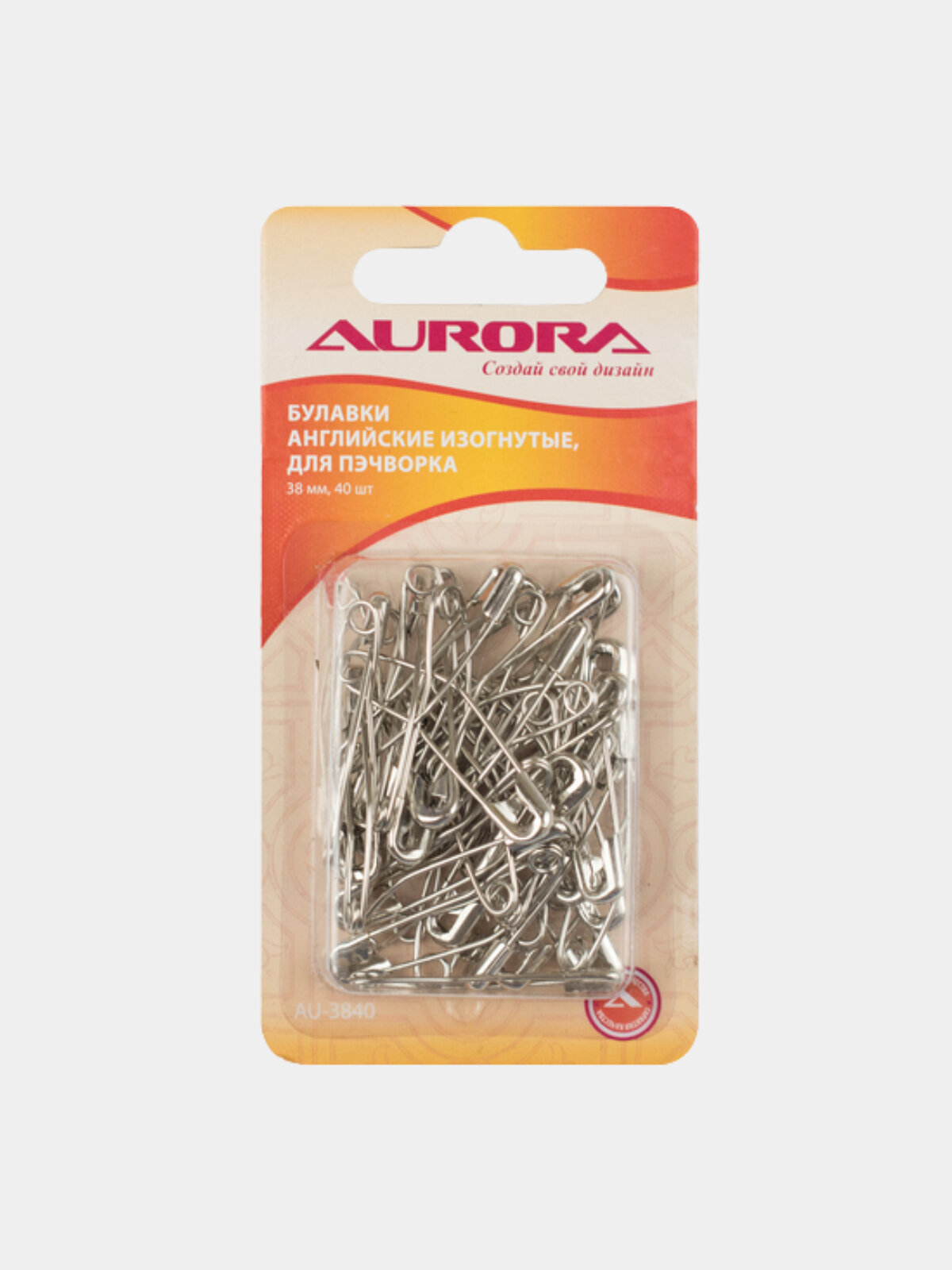 Булавки английские изогнутые, 38 мм