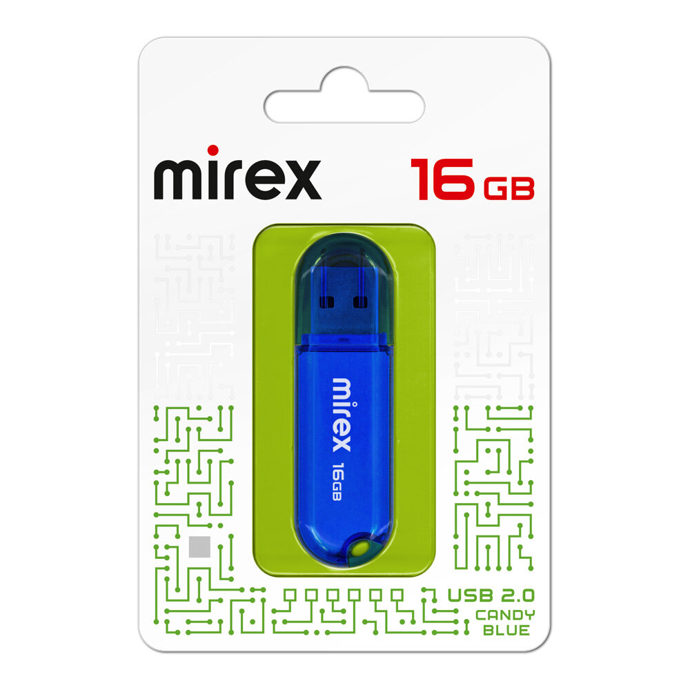 Накопитель USB 2.0 16GB Mirex синий - фото №1