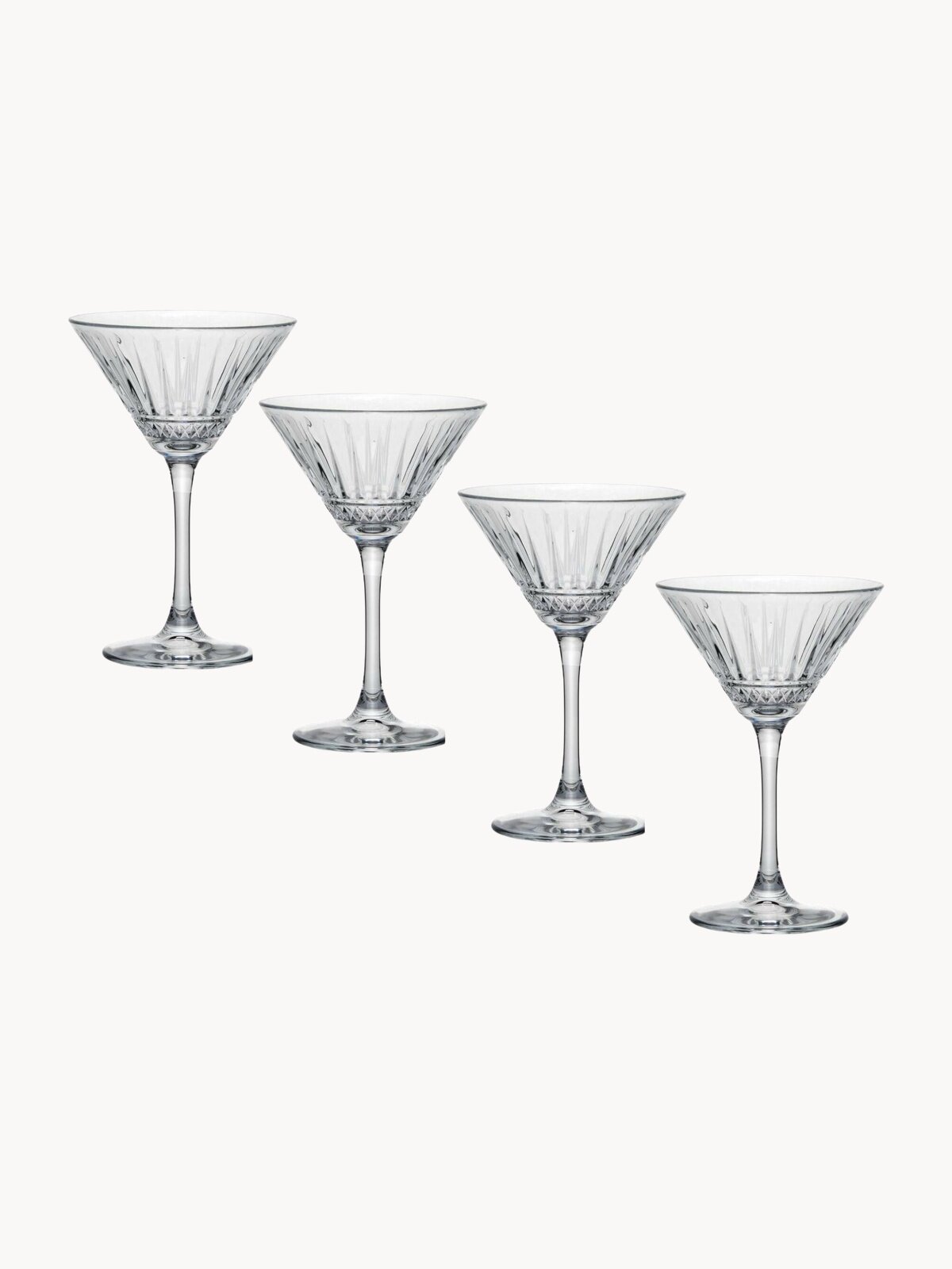 Набор фужеров Pasabahche Elysia, для мартини, стекло, 220мл, 4шт