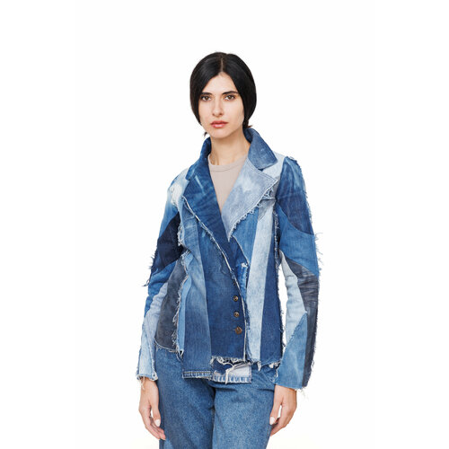 фото Джинсовая куртка solovyeva, размер s, голубой