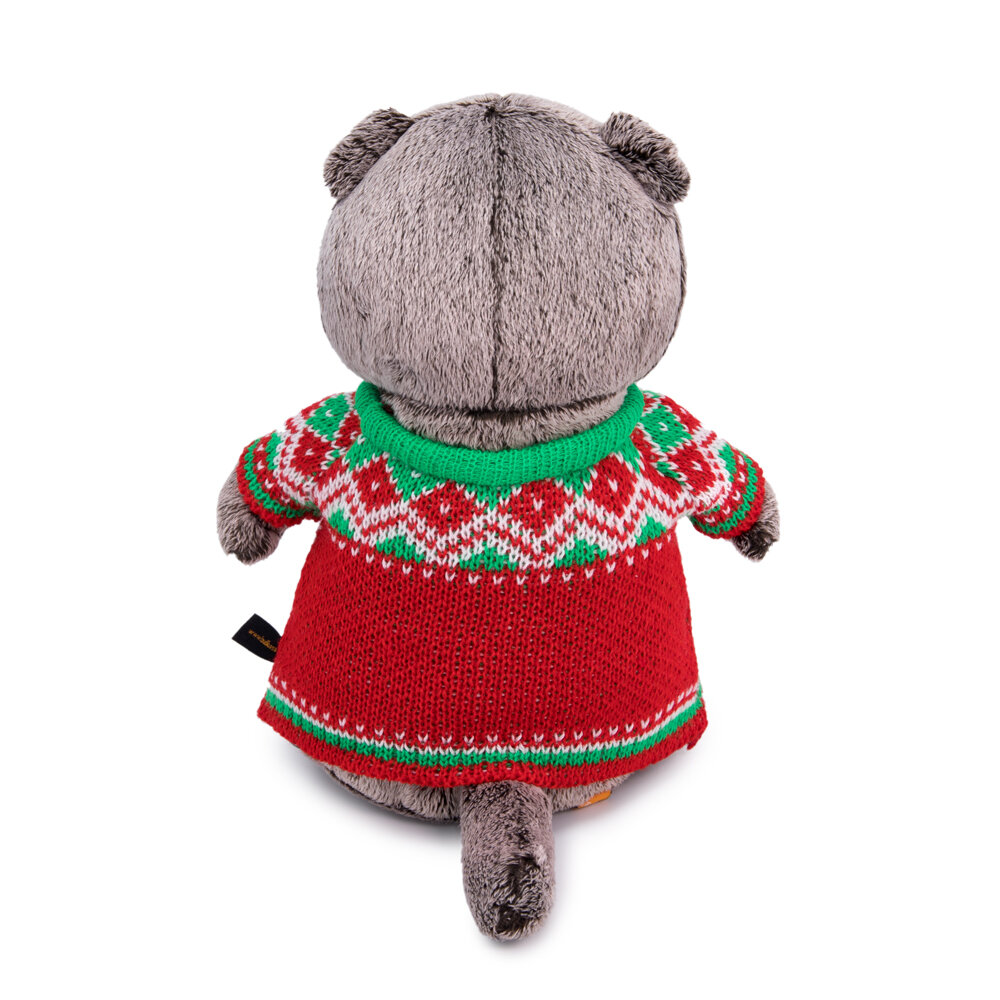 Мягкая игрушка BUDI BASA collection Басик в свитере с елками - фото №5