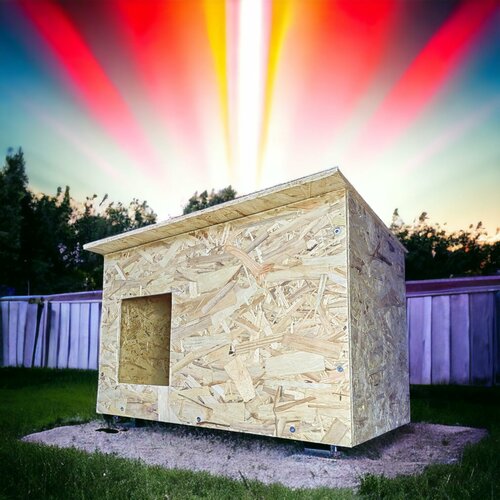 Будка для собаки Peach Домик М 2 Лайт: доступная и стильная будка для собак, открывающаяся крыша, минималистичный дизайн (ДxВxШ): 60х 40х 40 см