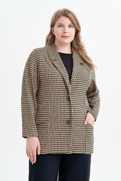 Пиджак Olsi, размер 58, коричневый