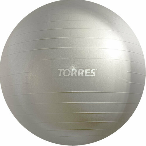 Мяч гимнастический TORRES AL121155SL, диаметр 55см, серый мяч гимнастический torres al121155bl d 55см голубой