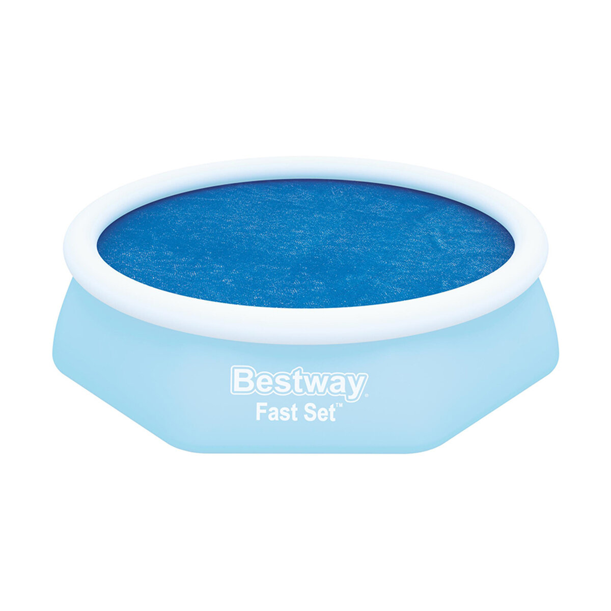 Тент для каркасных бассейнов Bestway солнценагревательный d 244 см синий