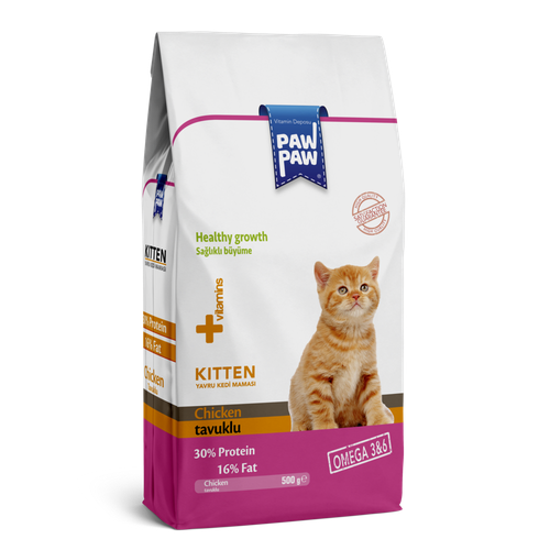 Pawpaw Kitten Cat Food with Chicken с курицей (0.5 кг) (2 штуки)