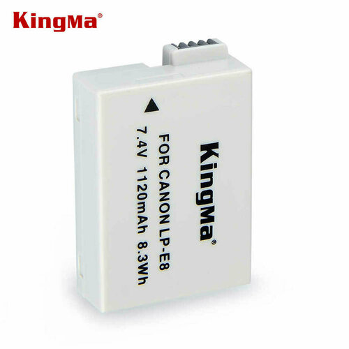 Аккумулятор Kingma для Canon LP-E8, 1120mAh 7 4v 1500mah lp e5 lpe5 camera battery ac charger for canon eos rebel xs rebel t1i rebel xsi 1000d 500d 450d l10 kiss x3 x2 f