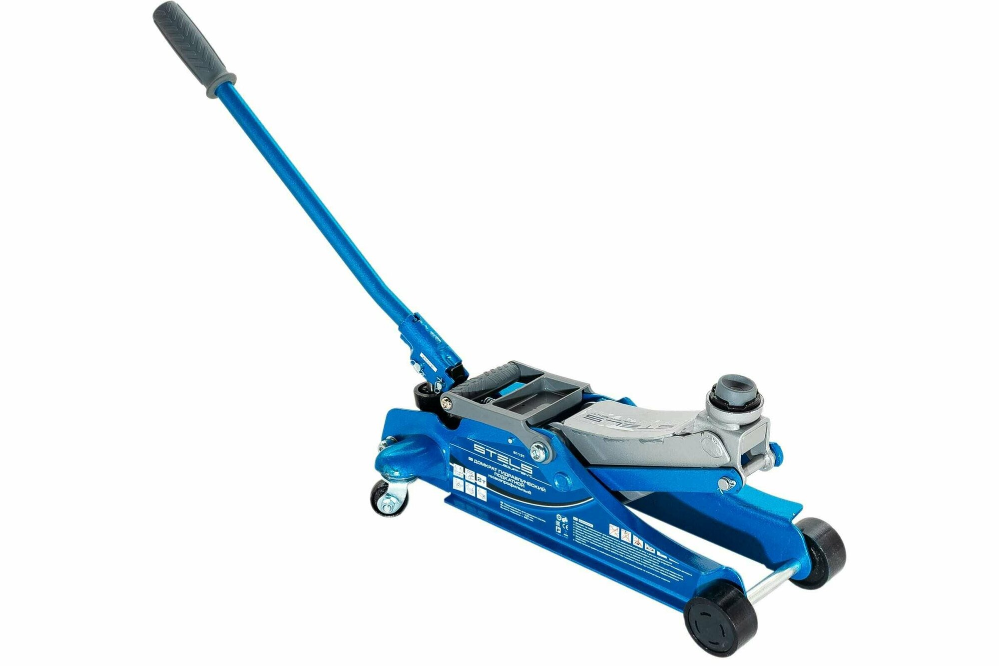 STELS 51131 Домкрат гидравлический подкатной  поворотная рукоятка  2 т  Low Profile  100 350 мм