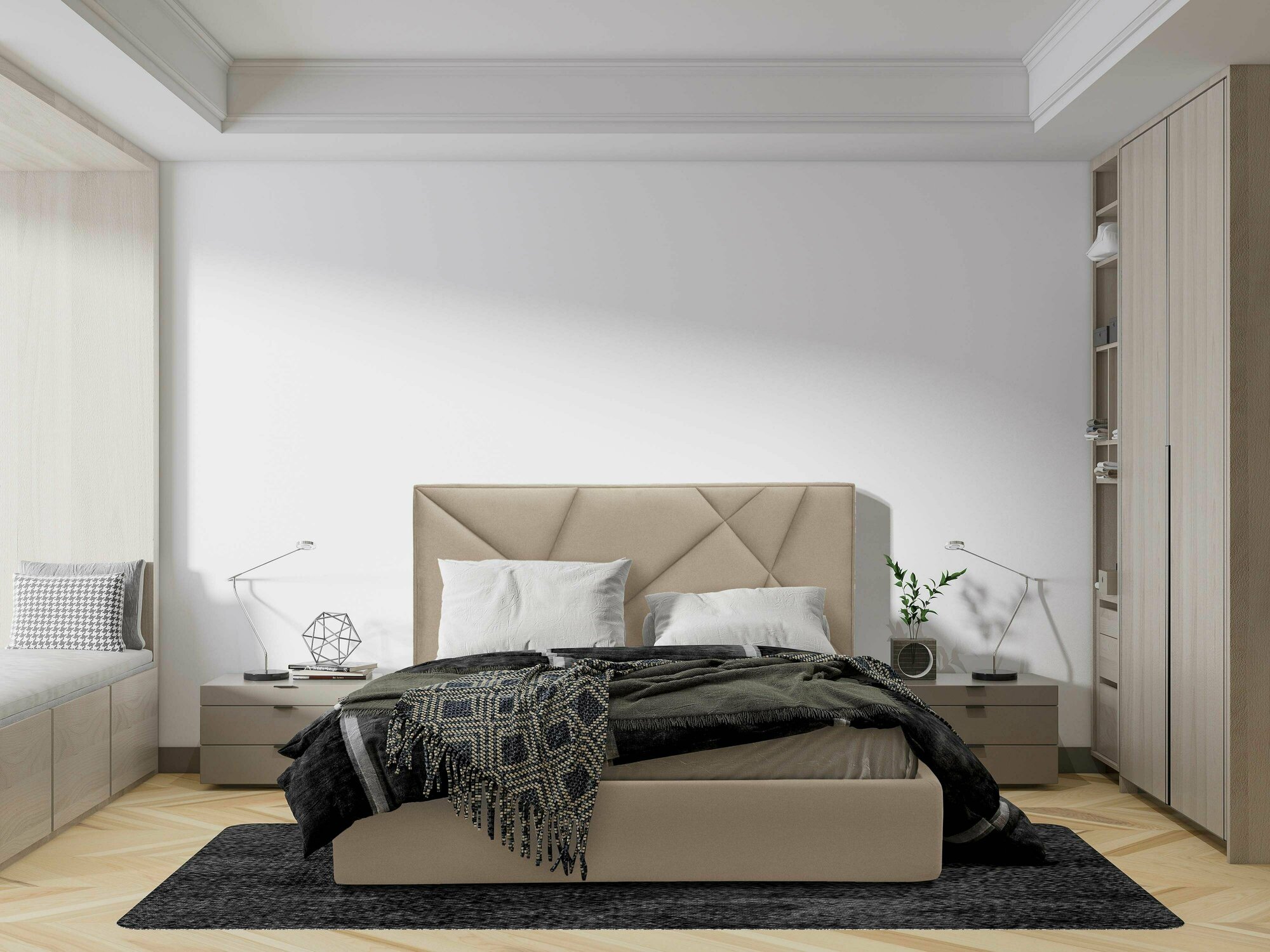 Двуспальная кровать "Деймон" с подъёмным механизмом, 200*160 см, YouComf