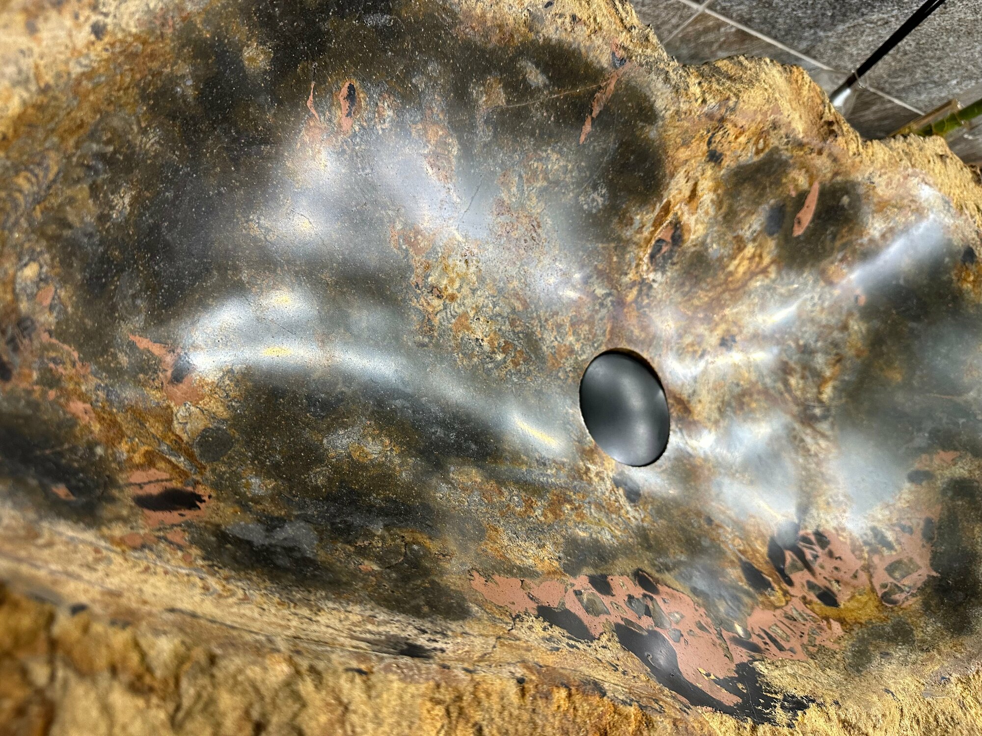 Раковина из натурального камня, Colibri Rubi (74х43) - фотография № 5
