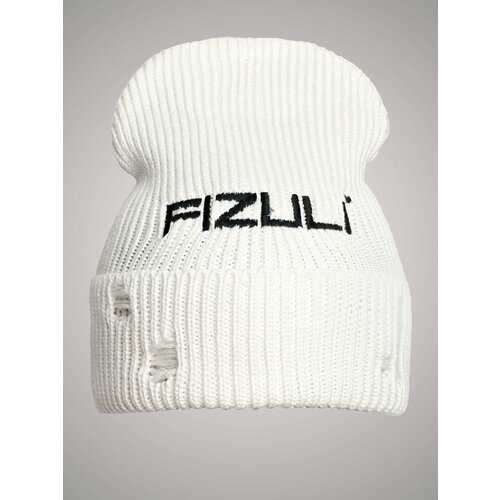 фото Шапка бини fizuli шапка зимняя унисекс с вышивкой fizuli, размер 52-60, белый