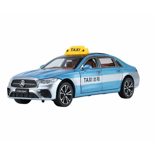 Модель металлическая Mercedes E-Class Taxi поворотные колеса, свет, звук 1:24 (B2426) (Цвет: Зеленый)