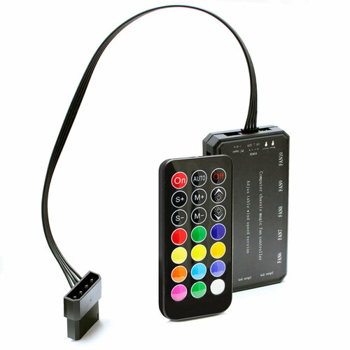 Контроллер управления Ginzzu RGB CRC10 (6pin), черного цвета черный