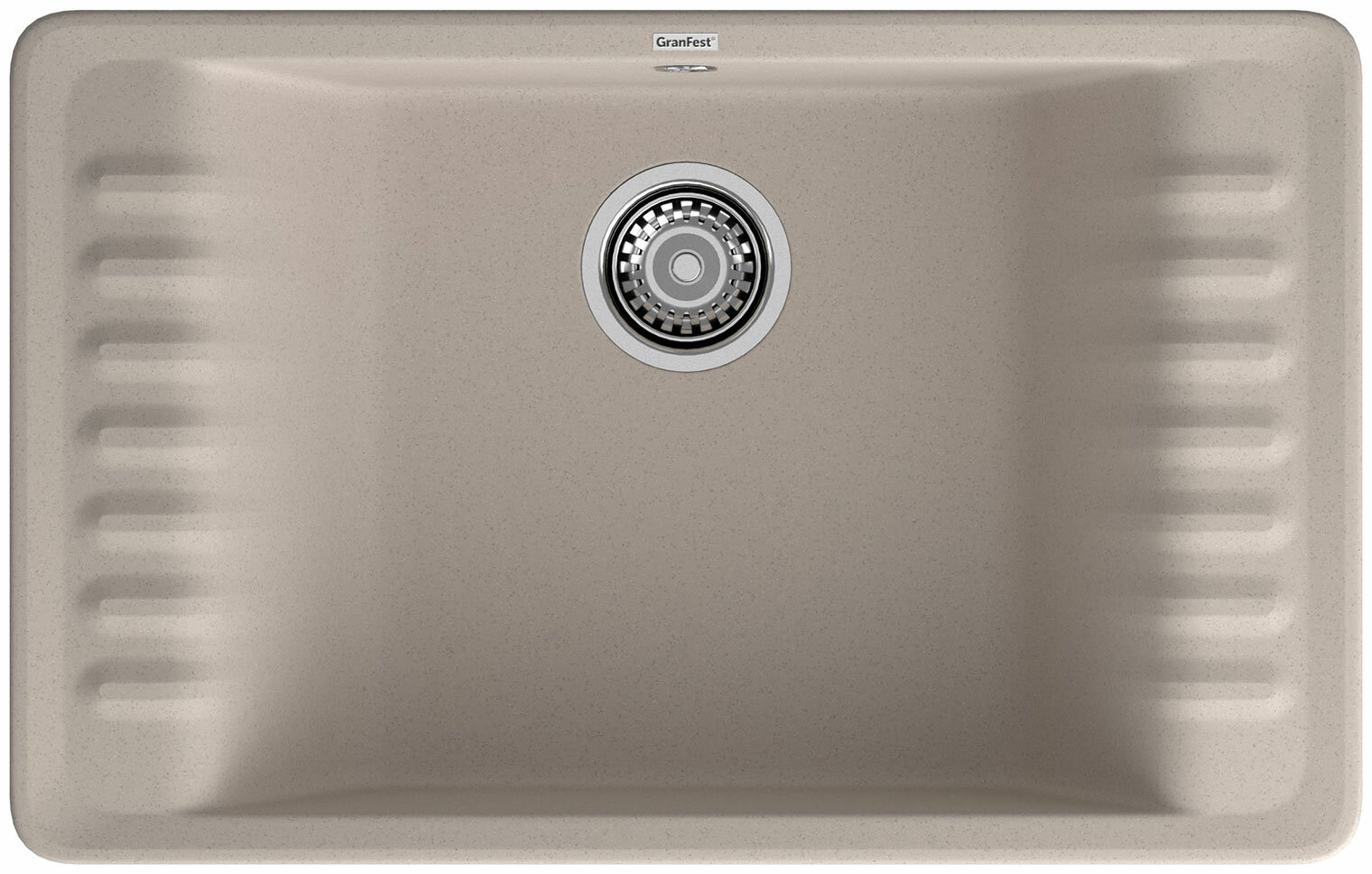 Кухонная мойка GRANFEST Quarz Z71, кварц, 75.2см х 47.5см, терракотовый - фото №7