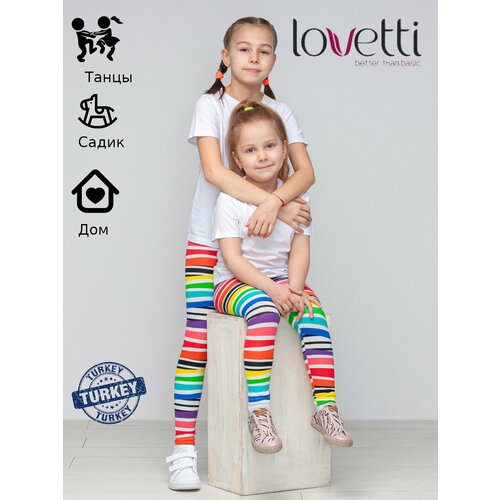 фото Брюки lovetti, размер 116, мультиколор