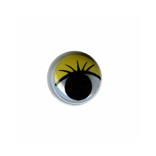 HobbyBe MER-10 Глаза круглые с бегающими зрачками цв. d 10 мм 50 шт. желтый