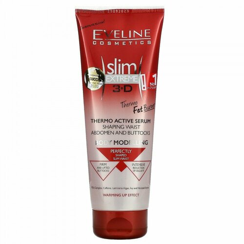 Eveline Cosmetics, Slim Extreme 3D, Thermo Active Serum, 8.8 fl oz (250 ml)