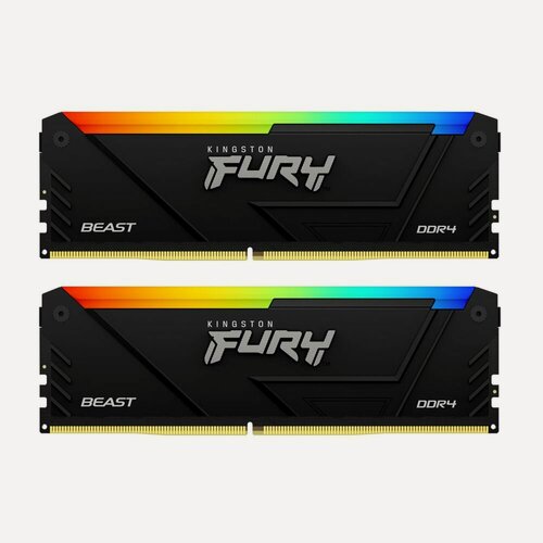 Изображение товара Модуль памяти Kingston 32GB DDR4 3600MHz DIMM FURY Beast Black RGB XMP