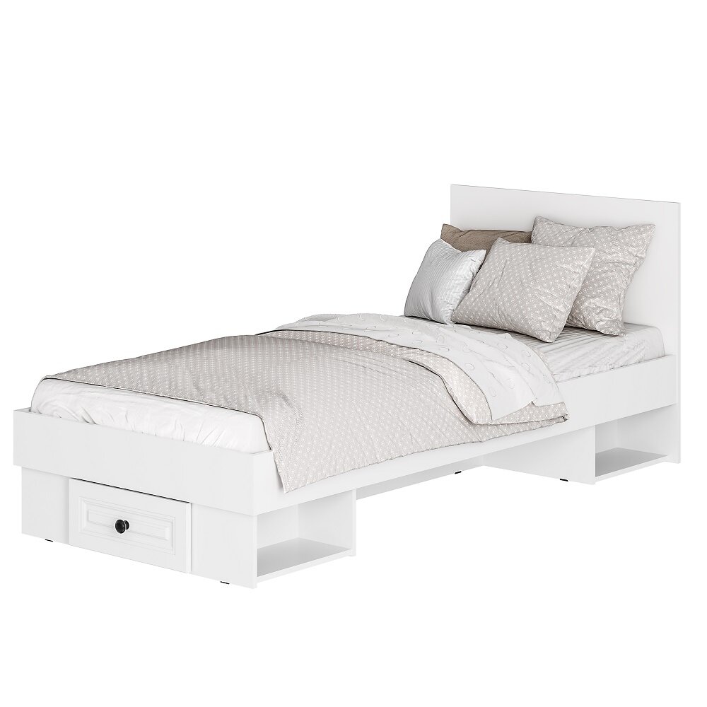 фото Кровать 0,9 м BTS Софт КР-01 Белый/Эмаль белая (F26)