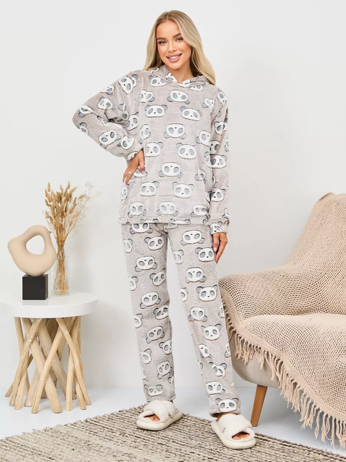 Пижама Miki, размер 46-48, бежевый, серый