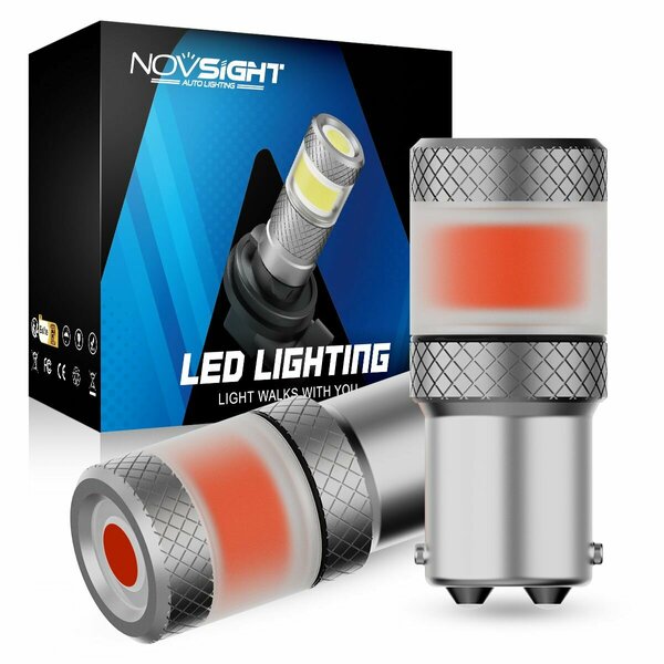 Светодиодная лампа Novsight SL7 1157 P21/5W цоколь BAY15D 2шт двухконтактная красный свет LED автомобильная